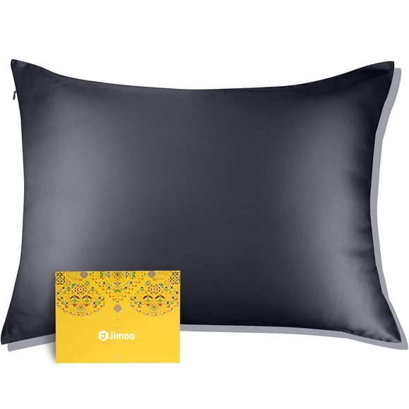 100% Mulberry Silk Pillowcase for Hair and Skin, 25Momme Soft&Smooth, Both Sides Premium Grade 6A Silk Pillow Cover for Women Mom Men (Space Gray | 25mm, Standard 20\'\'?26\'\')