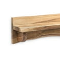 thumbnail image 2 of Alaterre Furniture Alpine Natural Live Edge Wood 48" Mantel Shelf, 2 of 5