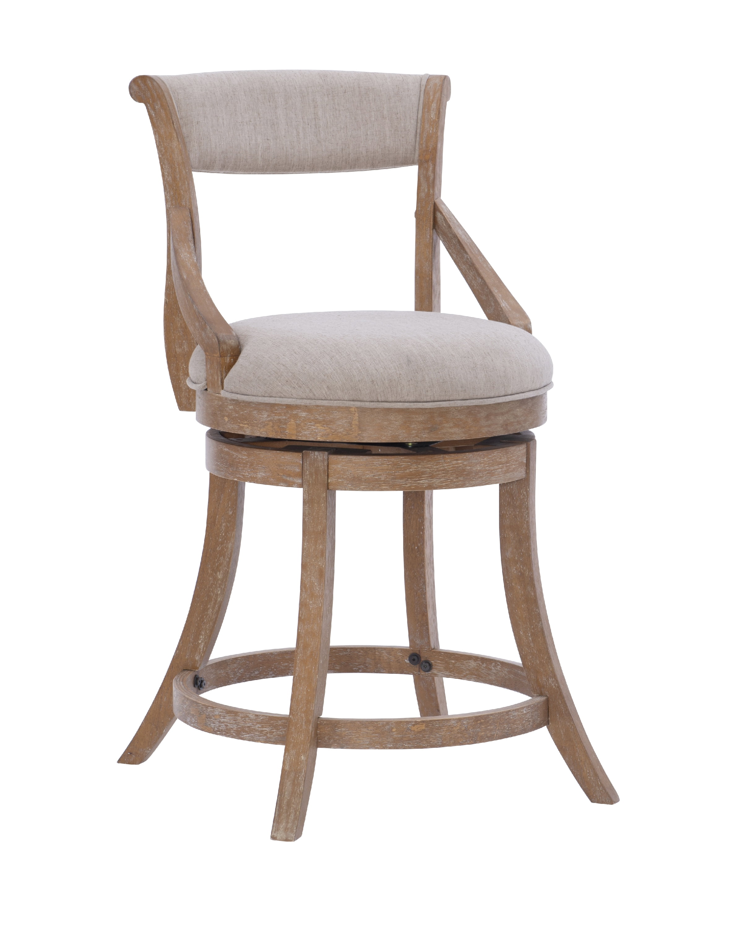 Powell Gemma Bar Stool with 360-Degree Swivel, Beige