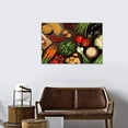 thumbnail image 4 of Kitchen Canvas Wall Art Vegetable Ingredients Picture Dining Room Canvas Painting for Home Wall Decor, Vegetable Framed Artwork for Kitchen Restaurant Wall Decoration Ready to Hang (12" Hx18 W), 4 of 6