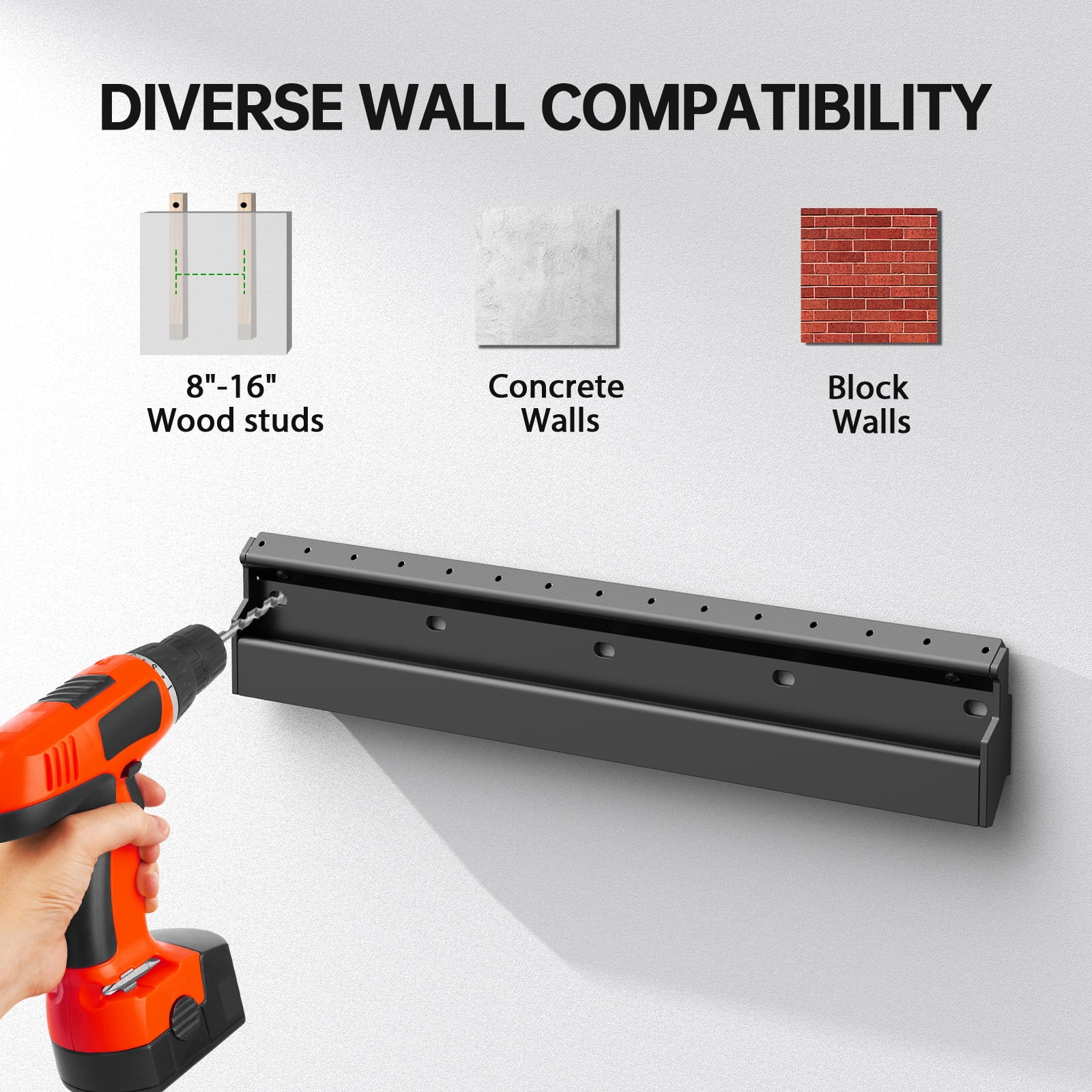 USX MOUNT No Stud TV Wall Mount for Most 26-65 Inch TVs up to 100 lbs, No Drill & Non Damage Drywall Studless TV Mount, Max VESA 400x400mm