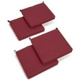 thumbnail image 3 of Blazing Needles 93454-4CH-REO-SOL-16 20 x 19 in. Solid Outdoor Spun Polyester Chair Cushions, Sea Blue - Set of 4, 3 of 3