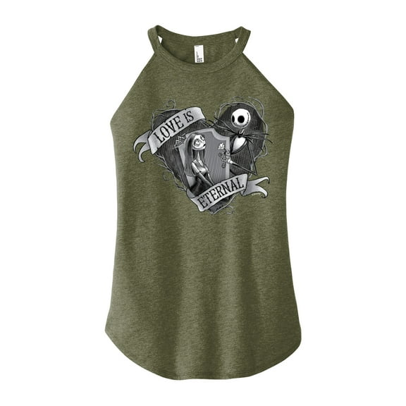 The Nightmare Before Christmas - Jack and Sally Love Eternal - Juniors High Neck Tank Top