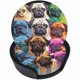 thumbnail image 1 of wonima02 6 Pcs Pugs Colorful Dogs Puppy Leather Coasters for Drinks with Holder Coaster Sets Drink Table Cup Coasters for Living Room Kitchen Coffee Decor, 1 of 1