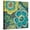 Canvas, variant on Art.com Floral Assortment Teal on Dark Grey Crop III Art Print by Hugo Wild, 16" x 16"