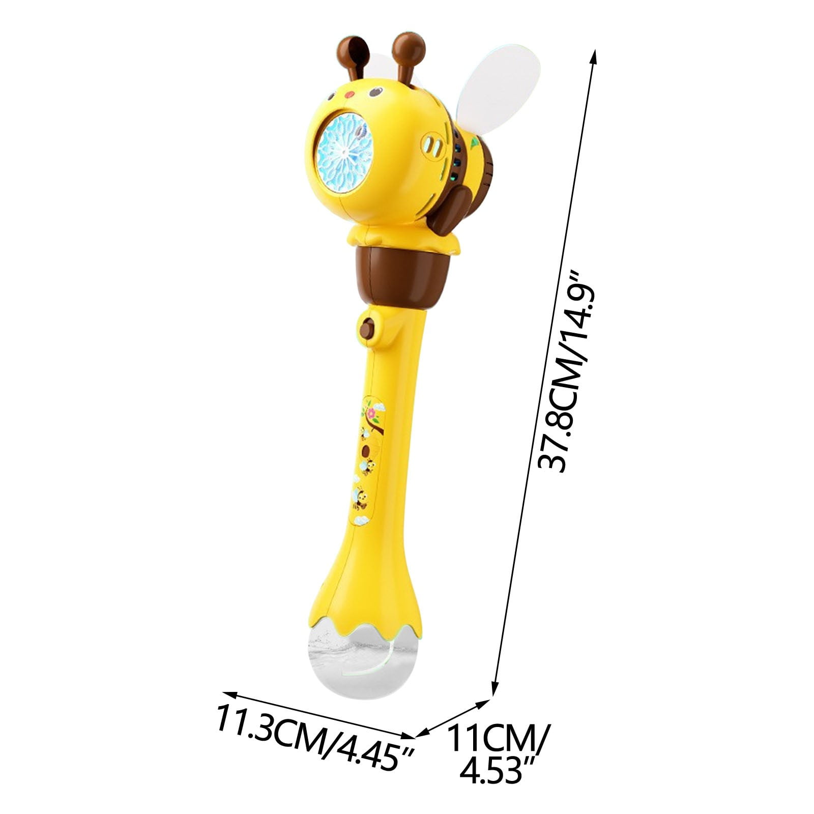 Adorable Bee Automatic Bubble Machine with Flashing LED Lights and Continuous Bubble Blowing for Outdoor Fun, Party Events, Summer Gatherings and Backyard Entertainment with High Capacity Battery