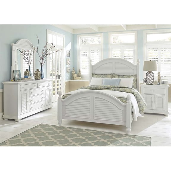 Liberty Furniture Summer House I 4 Piece King Poster Bedroom Set
