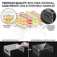 thumbnail image 4 of 16 Pcs Cake Push Pop Containers Set - Clear Push-Up Cake Shooters with Lids & 4mm Heavy-Duty Acrylic Display Stand - Food-Grade Reusable Dessert Holders for Birthday, Wedding & Party, 4 of 7
