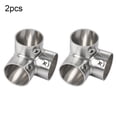 thumbnail image 1 of Clothes Rail Flange Connector,Stainless Steel Pipe Connector Shelves Right Angle, 1 of 8
