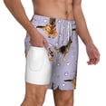 thumbnail image 3 of Picia German Shepherd Dog pattern Mens Swim Trunks with Compression Liner Stretch Beach Shorts Quick Dry with Zipper Pockets No-Chafing Board Shorts-XX-Large, 3 of 9