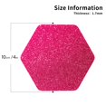 thumbnail image 2 of Honeii Rose Red Glitter Print Leather Coaster Set of 4, Ideal for Safeguarding Your Furniture from Drinks Spills and Effortless Cleanup-Hexagon, 2 of 6
