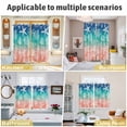 thumbnail image 5 of Blue Teal Pink Ombre Coastal Kitchen Curtains Window Panels, Nautical Beach Starfish Coral Summer Insulated Window Treatment Curtain, Grommet Curtains for Bedroom/Living Room, 2 Piece 52"Wx45"L, 5 of 8