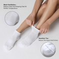 thumbnail image 4 of Pack de 6 calcetines de tobillo CelerSport para hombre, blancos, talla L, 4 of 6