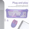 thumbnail image 3 of Cordless Keyboard And Mouse, BT 2.4Ghz Connection 98 Keys Keyboard Mouse Combo, Auto Sleeping Round Keycap For  98 7 8 10 11 PC Laptop, 3 of 8