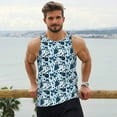 thumbnail image 6 of Daiia Daisies Flowers Printed Men's Quick Dry Fit Muscle Tank Top Slim-Fit Tank Workout Tank Top Lightweight Sports Tank Top-4X-Large, 6 of 7