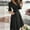 Black, variant on Womens DressesWomen's Casual Loose Bandage Half Sleeve Printed V-Neck Ankle-Length Dress