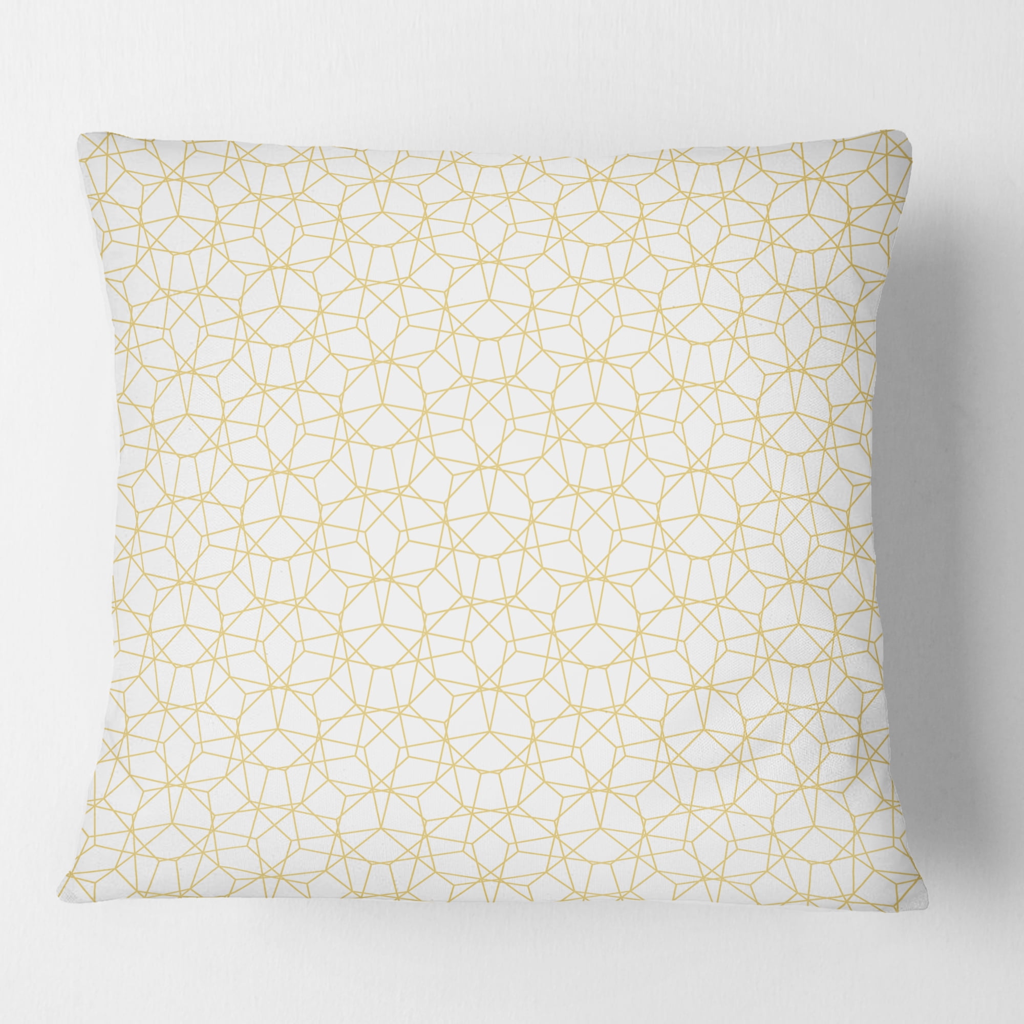 Designart Abstract Geometrical ' Mid-Century Modern Throw Pillow - 16x16
