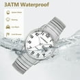 thumbnail image 4 of Watches for Men Analog Quartz Watches with Stainless Steel Expansion Band, Waterproof Watches Father's Day Gifts for men, 4 of 9
