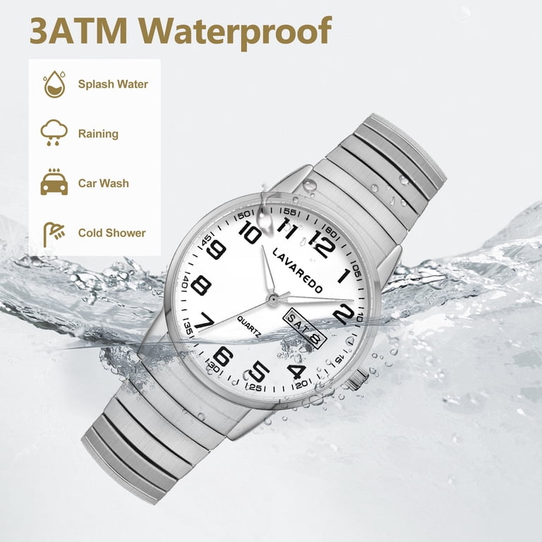 Alps Men's Analog Quartz Watch with Stainless Steel Expansion Band photo 4