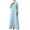Blue, variant on Women Dress Turndown Collar Loose Long Sleeve Mu-slim Dress Solid Ankle-length Dress Long Dress