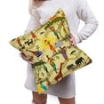 thumbnail image 6 of Bingfone Ethnic African Linen Throw Pillow Covers Cushion Case Pocket Button Vintage Farmhouse Pillowcase for Sofa Couch Bed 20"x20", 6 of 9