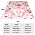 thumbnail image 2 of Pink Pig Blanket Cute Pig Throw Blanket for Girl Women Warm Soft Flannel Funny Farm Animal Blanket Gifts for Kids Adults for Couch Sofa Couch Living Room Camping Travel 60"x50"Love Heart Background, 2 of 6