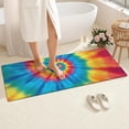thumbnail image 3 of Colorful Tie Dye Mandala Pattern Bathroom Rugs Mat,Non Slip Microfiber Bathroom Rug,Rubber Backing,Soft Bathroom Mats for Bathroom Floor,Tub and Shower,60x24in(150x60cm), 3 of 3
