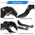 thumbnail image 4 of Short Long Brake Clutch Levers for Yamaha YZF R1 99-01 6 Position Adjustable Motorcycle Handlebar Brake Lever Aluminum Alloy Black Handle Titanium End, 4 of 6