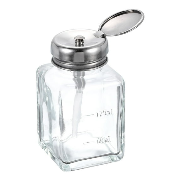 Uxcell Solvent Alcohol Dispensers 120ml Push Down Liquid Bottle Sprinkler Plastic Tube Aluminum Core