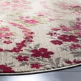 thumbnail image 4 of SAFAVIEH Monaco Cyan Floral Area Rug, Ivory/Pink, 6'7" x 6'7" Round, 4 of 8