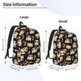 thumbnail image 4 of Daiia Flower Fox Vintage Canvas Backpack for Men and Women ,Hiking Backpack,Travel Laptop Bag for School,Large Capacity Backpack, 4 of 8
