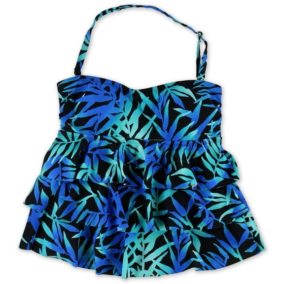 Island Escape Womens Tahiti Bandini Swim Top, Blue, 10