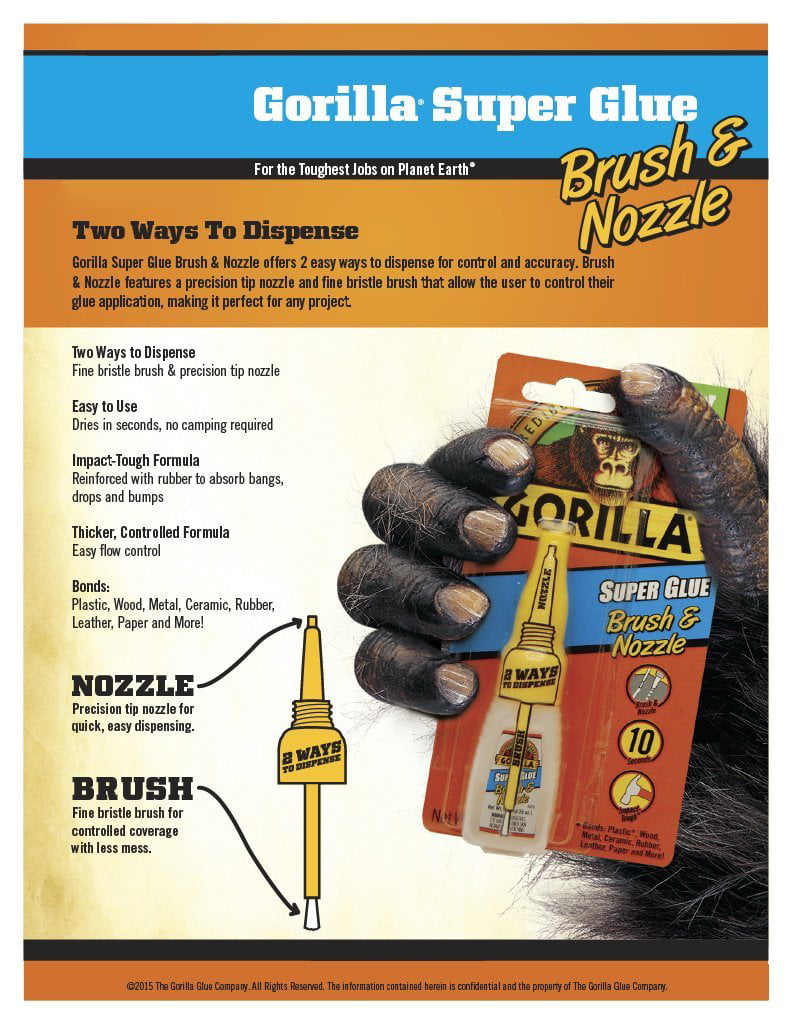 Gorilla Super Glue Brush & Nozzle