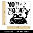 thumbnail image 2 of You Rock Self-Inking Rubber Stamp Ink Stamper - Sky Blue Ink - Small 1 Inch, 2 of 7