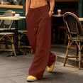 thumbnail image 6 of Nfurl Womens Baggy Sweatpants with Pockets Trendy Barrel Sweatpants Women High Waisted Wide Leg Pants Workout Going Out Casual Pants Trousers Wine,XL, 6 of 9