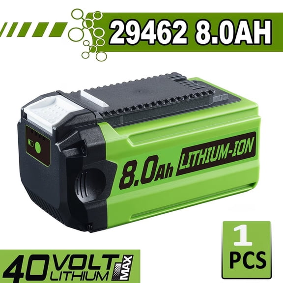 40V 8.0Ah Replace for Greenworks 40Volt Lithium Battery 29462 29252 20672 with LED Indicator Light
