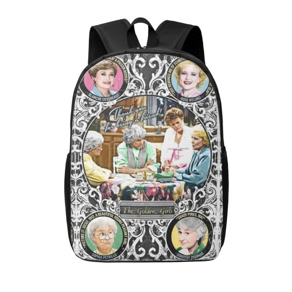 The Golden Backpack 17 Inch Large Capacity Casual Bag Lightweight Daypack Laptop Bag Travel Hiking Camping