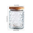 thumbnail image 3 of JHyouerji Clear Glass Sealed Canister 4x5x4 Inch,Food Safe Storage Vessel for Coffee Tea Candy Dry Grains Kitchen Counter Pantry Organizer, 3 of 7