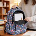 thumbnail image 5 of DISNIMO Cat Planet Print Large Capacity School Backpack, Lightweight with Multi Compartments & Side Pockets, Durable Daypack for Elementary & Middle School Students, 5 of 7