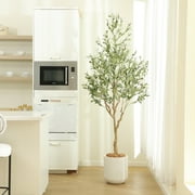 Nafresh 7FT Tall er Style Artificial Olive Tree, Realistic Faux Olive Plant for Indoor Décor