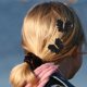 thumbnail image 3 of 2 x Pinzas para el cabello con forma de mariposa Pinzas para el cabello con forma de mariposa Portátiles Versátiles Cabello rizado Cabello Hilo Dorado Negro, 3 of 9