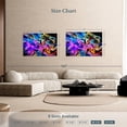 thumbnail image 4 of Elephant Stock Rainbow Fog Wall Art - Horizontal Canvas Wall Art - Living Room Wall Decor - Abstract Canvas - Black And Blue Decor - 48" x 32", 4 of 8
