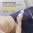 thumbnail image 4 of PEACNNG Heating Pad  XXX-Large 33‘‘×17‘‘ Extra Large Electric Heating Pads  2H Auto Off  6 Temperature Settings  Machine Washable, 4 of 6