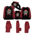 thumbnail image 4 of Christmas Matching Family Pajamas 2 Piece Xmas Pjs Men Family Set Long Sleeve Crew Neck Dad Plaid Animal Print Top Pants Sleepwear Relaxed Fit Home Wear Lounge Set Mens Sleepwear, 4 of 5