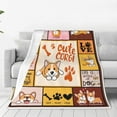thumbnail image 2 of Cute Corgi Blanket Gifts for Girls Kids Dog Lovers Soft Warm Lightweight Cozy Cartoon Animal Corgi Dog Throw Blankets for Sofa Couch Bed Room Decor 50x60in, 2 of 6