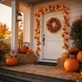 thumbnail image 6 of Artificial Fall Maple Leaf Garland 3.28 FT, Thanksgiving Decorations Autumn Vine with Hooks for Indoor Outdoor Wedding Party Decor, 6 of 8