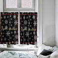 thumbnail image 4 of Black Snowflake Christmas Kitchen Curtain 2 Panels Tiers Curtains 45 Inch Length, Xmas Red Plaid Curtains Rod Pocket Curtains Window Drapes Treatment Window Cafe Curtains, 4 of 5