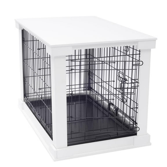 Merry Products Dog Cage with Cover, White, Small, 20.71"L x 27.20"W x 22.09"H