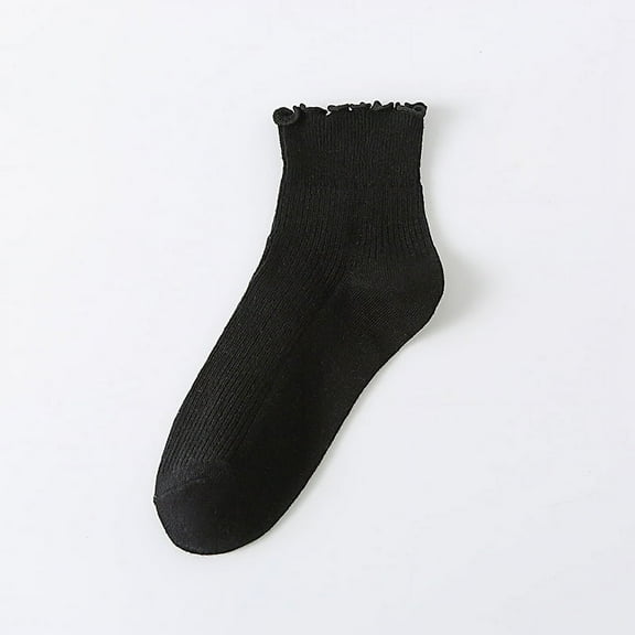 Nvzi-a 3 pairs of Womens Cotton Crew Socks, Thin Soft Comfort Breathable Dress Socks, Above Ankle Crew Socks for Business, Casual，(Black）