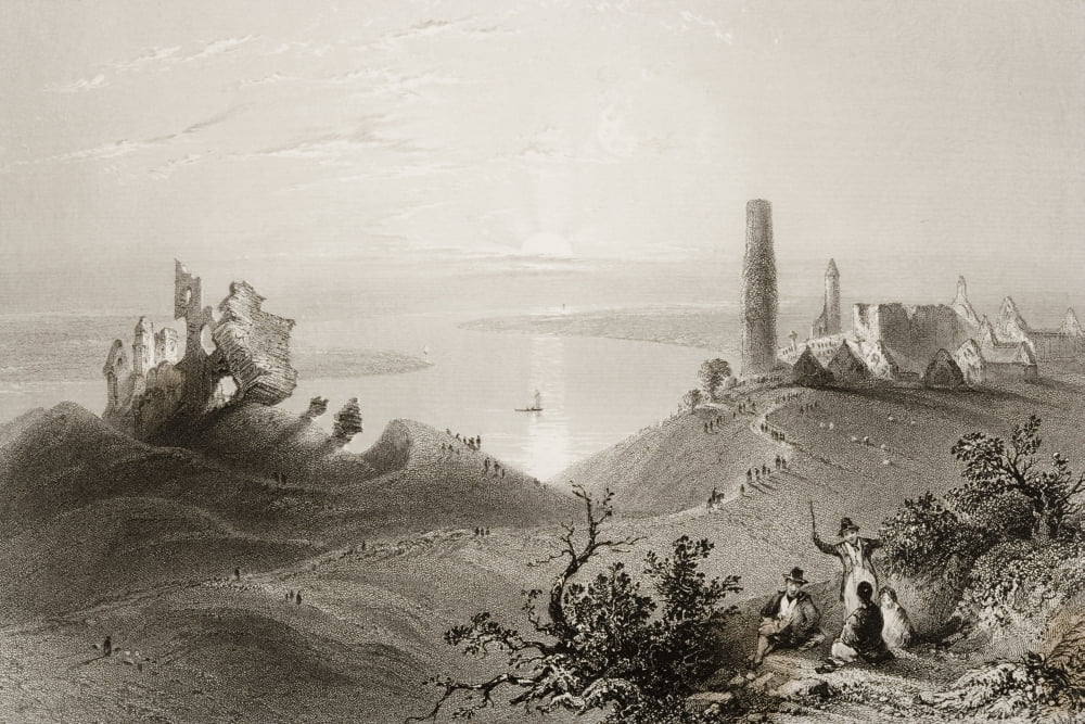 Seven Churches Of ClonmacnoiseIreland Drawn By WHBartlett Engraved By R Brandard From The Scenery And Antiquities Of Ireland By NPWillis And JStirling CoyneIllustrated From Drawings By WHBartlett Publ